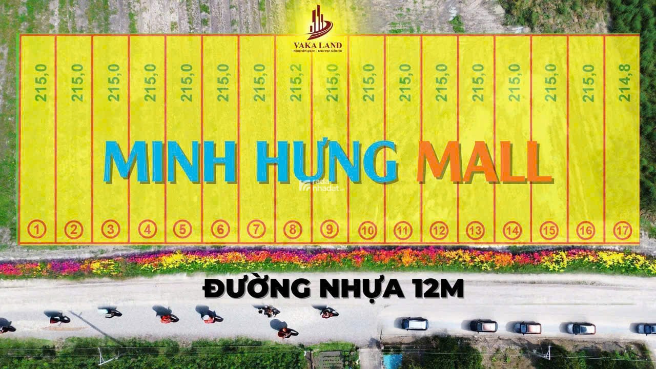 595tr/nền ngang 5x40 trong cụm KCN Chơn Thành
