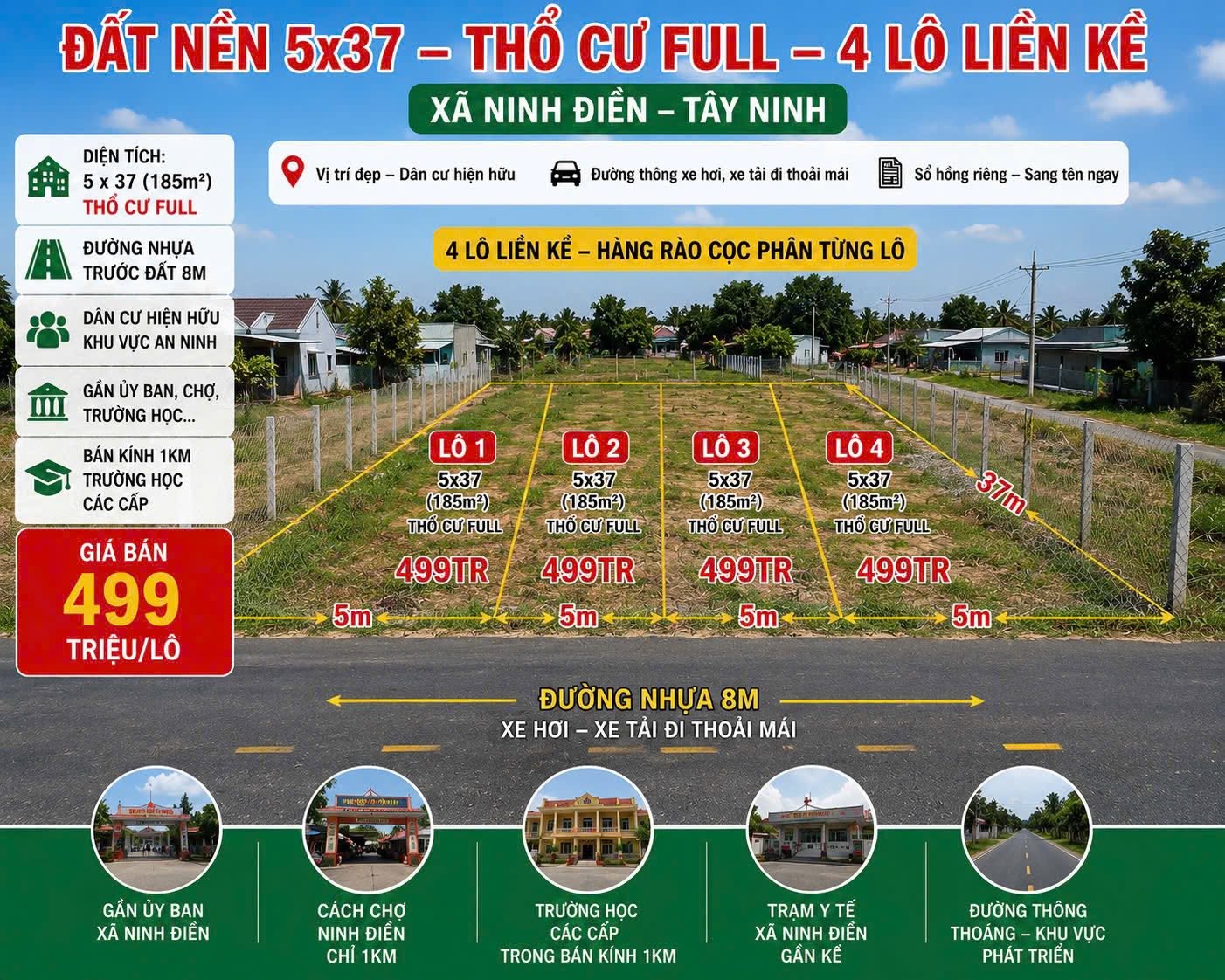 Còn duy nhất 4 lô ngay DT796, full thổ cư , SHr, sang tên công chứng ngay