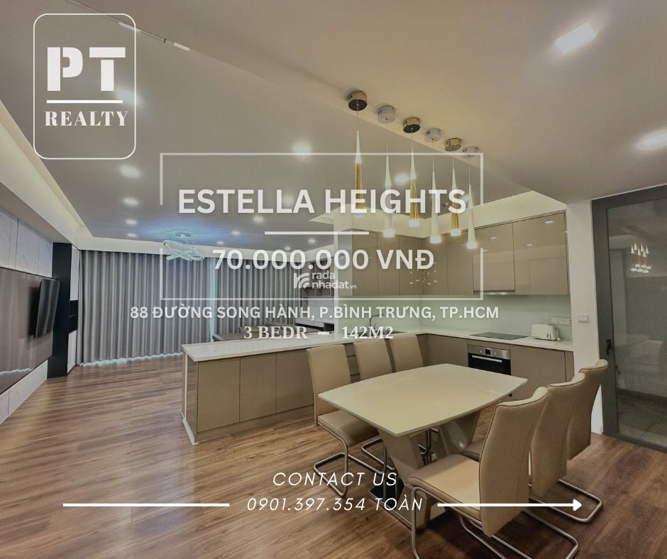 Sống đẳng cấp tại Estella Heights 3PN, 142m.