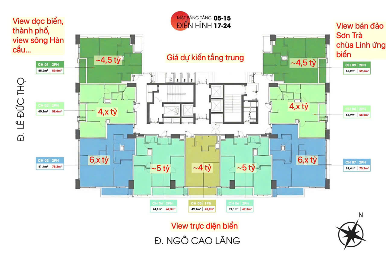 2PN 67m2 Full 5,3tỷ Hiyori Aqua Tower căn hộ biển giá gốc từ CĐT Nhật sở hữu lâu dài