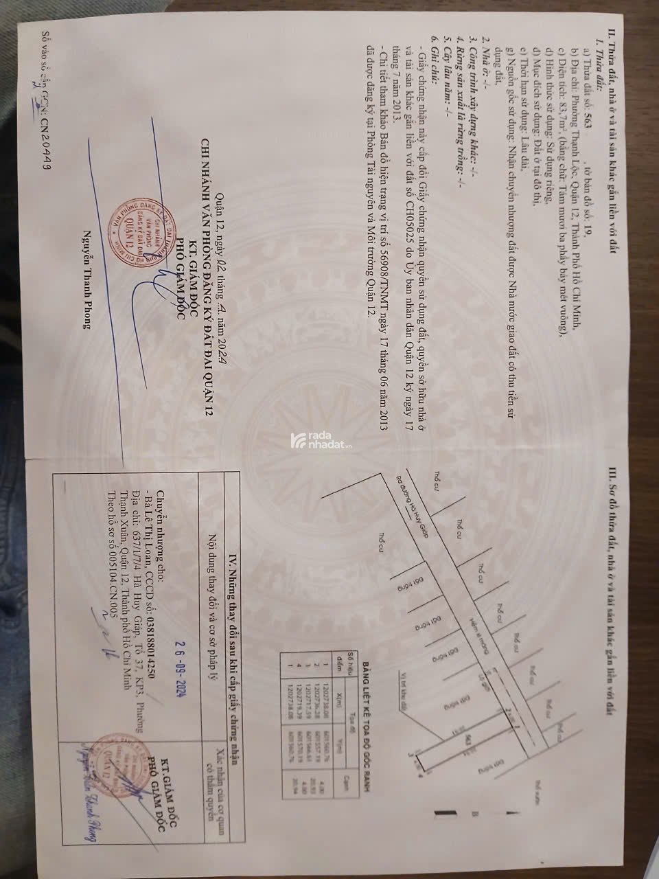 BÁN ĐẤT ĐẸP ĐƯỜNG TL12 - PHƯỜNG AN PHÚ ĐÔNG, TP.HCM 