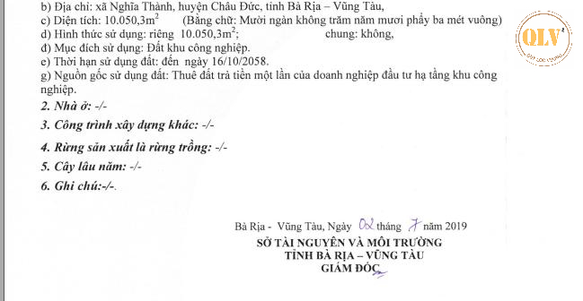 BÁN 3 LÔ ĐẤT LIỀN KỀ  KCN CHÂU ĐỨC, NGHĨA THÀNH, BRVT