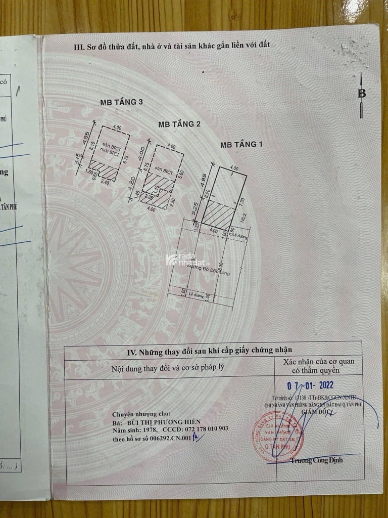 MẶT TIỀN KINH DOANH KHU VIP TÂN PHÚ - GẦN CHỢ TÂN HƯƠNG- ĐỘC LẬP - 4 TẦNG - CHỈ 5.95 TỶ 