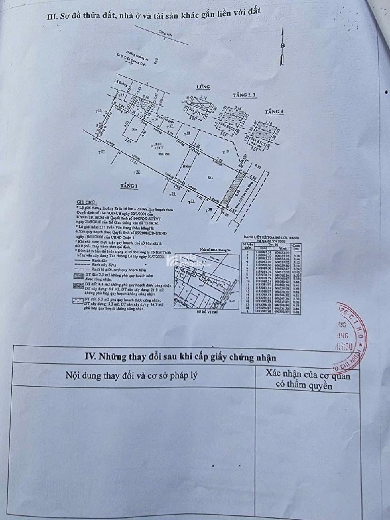 Mua 1 tặng 1 - 185m2 Ngang 6m - 2 MT Hoàng Sa Q3