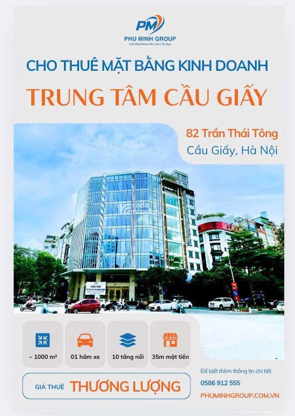 CHO THUÊ MẶT BẰNG TRUNG TÂM CẦU GIẤY  LÝ TƯỞNG KINH DOANH LĨNH VỰC SỨC KHỎE