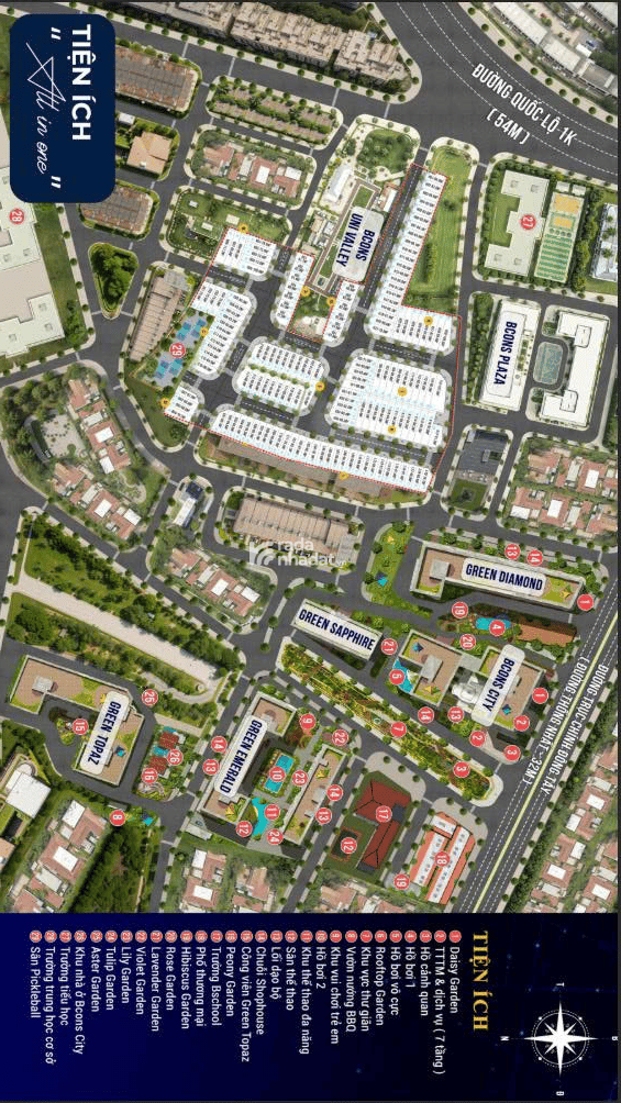 Nhà Phố Bcons UNI VALLEY chỉ từ 7 tỷ/căn cao 4 tầng tại đường Thống Nhất Khu đô thị Bcons City