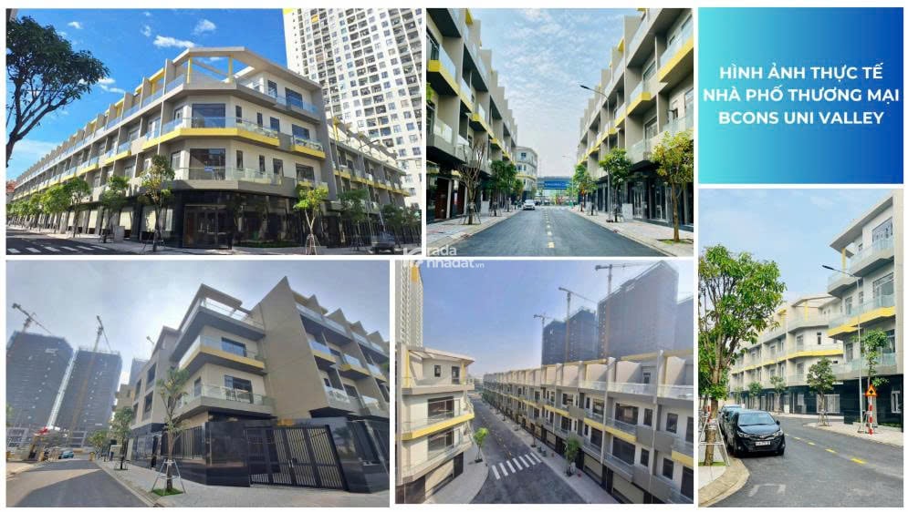 Nhà Phố Bcons UNI VALLEY chỉ từ 7 tỷ/căn cao 4 tầng tại đường Thống Nhất Khu đô thị Bcons City