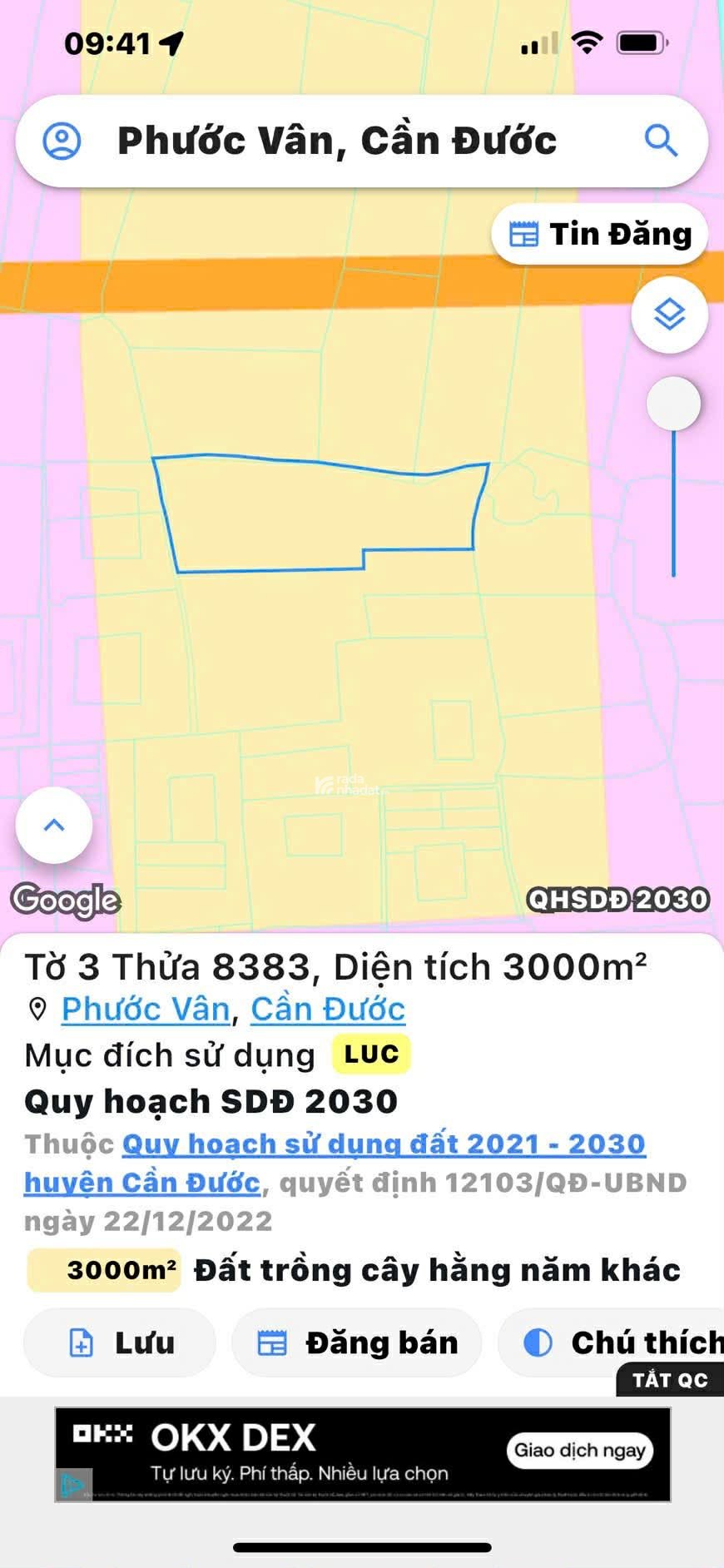 Bán đất Long An, sổ hồng riêng chính chủ giá mềm