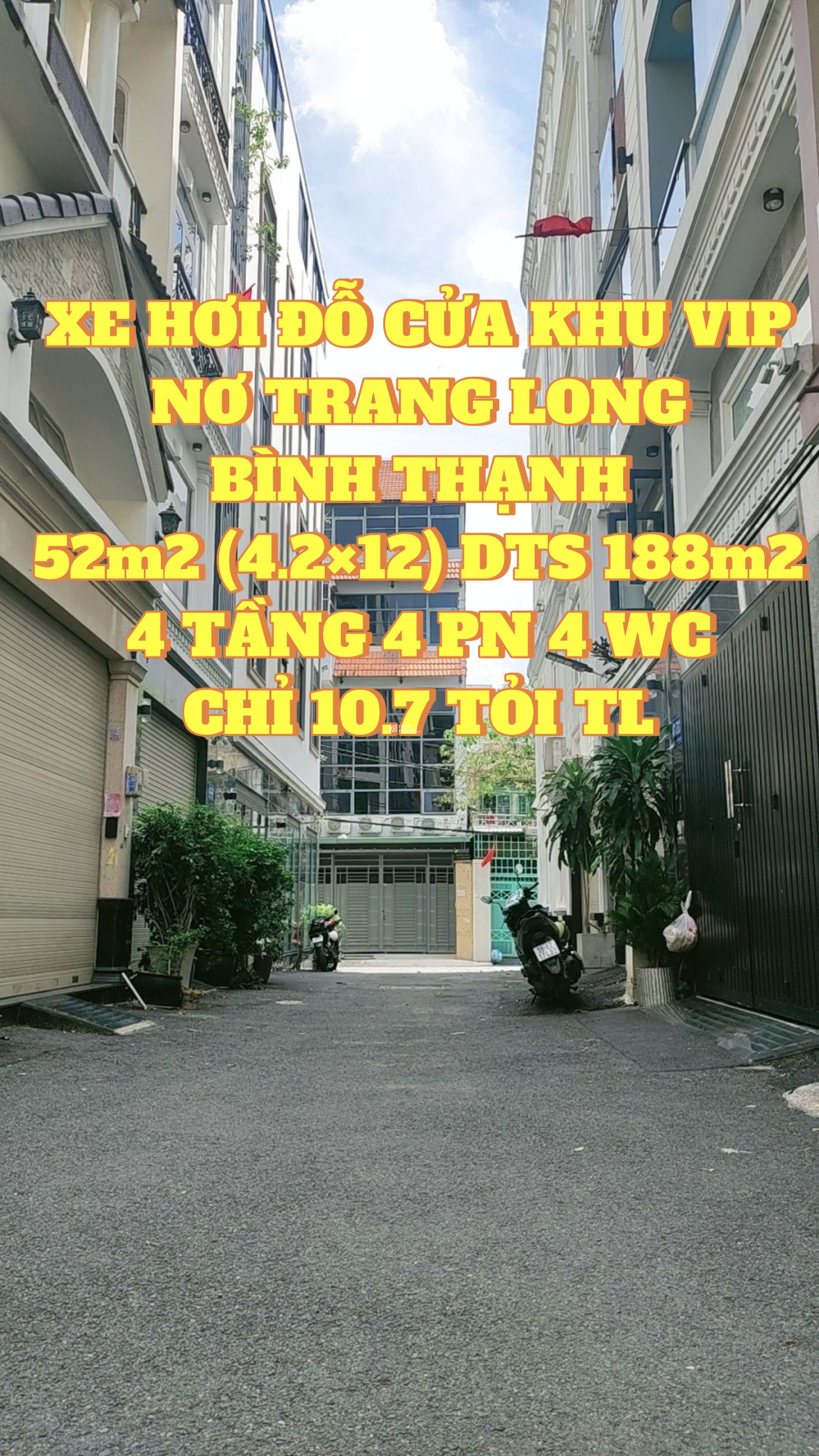 NHÀ ĐẸP 5 TẦNG KHU VIP NƠ TRANG LONG - XE HƠI ĐỖ CỬA - GIÁ SIÊU TỐT