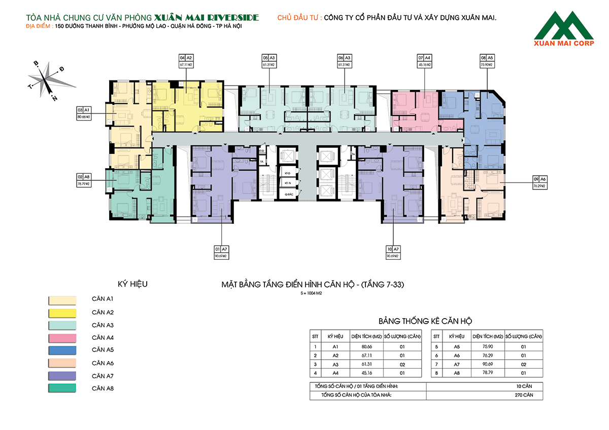 BÁN CĂN HỘ GÓC - TÌM CHỦ MỚI CHO CĂN 81M2 ĐẸP NHẤT XUÂN MAI RIVERSIDE - MUA LÀ Ở NGAY