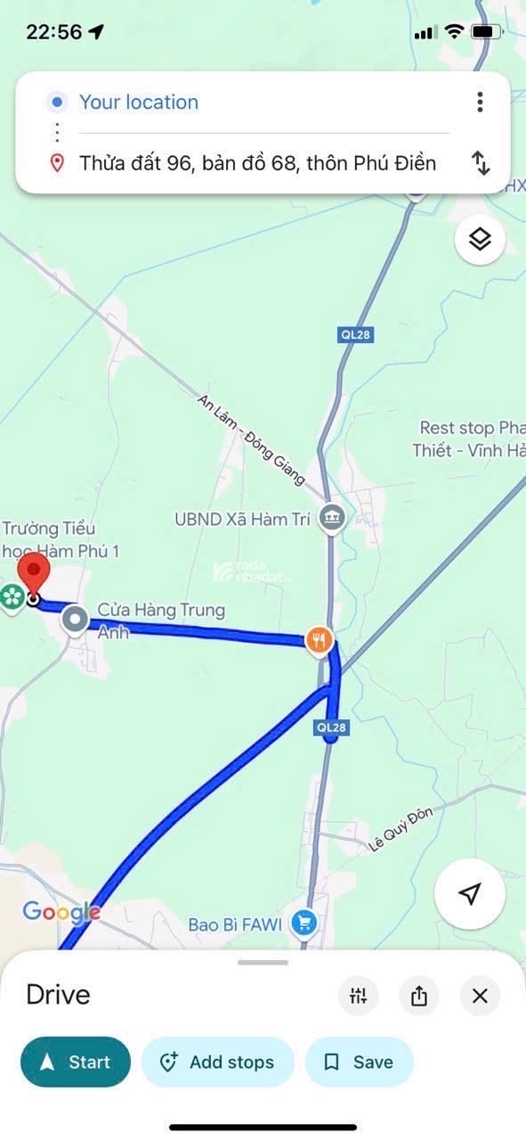 Chính chủ định cư nước ngoài bán đất xã hàm phú, bình thuận, dt 1703m2 1,55 tỷ, còn thương lượng