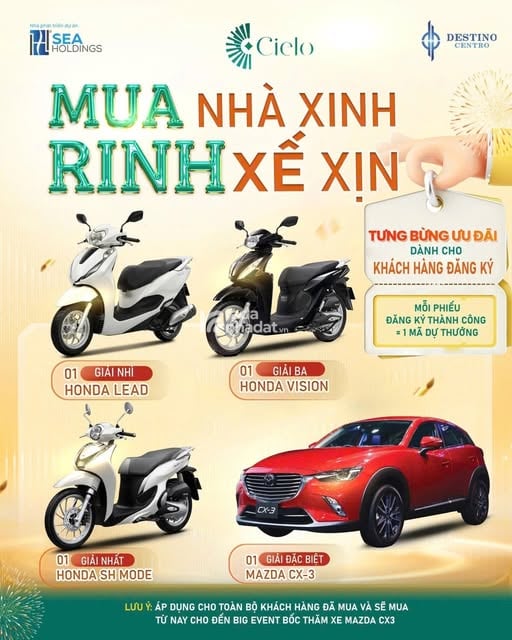 ƯU ĐÃI CHỈ TRONG THÁNG 9 CĂN HỘ CIELO-DESTINO CENTRO LÊN ĐẾN 11%