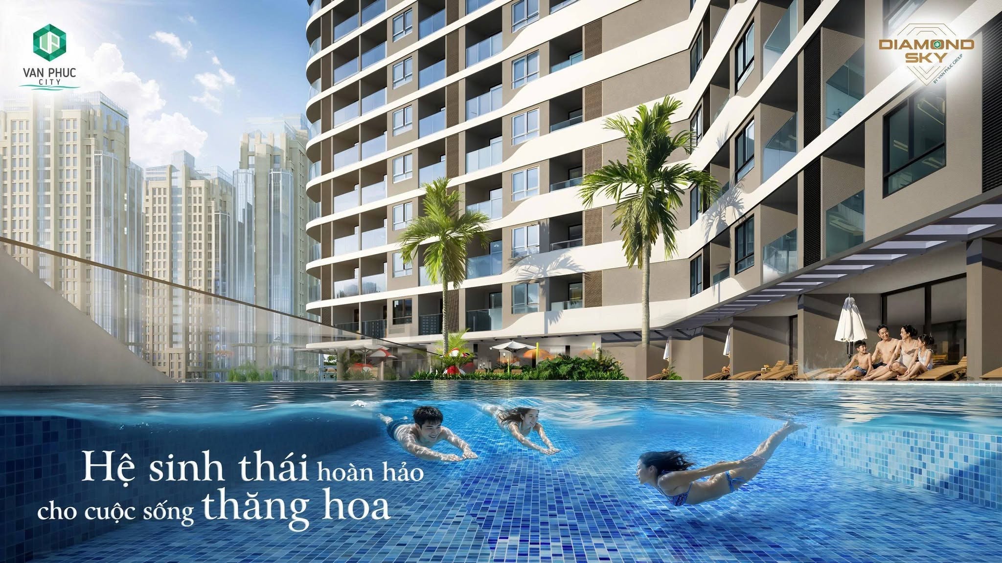 Sở hữu căn hộ cao cấp mặt tiền QL13, CH Diamond Sky Vạn Phúc City, ưu đãi 90tr/m2