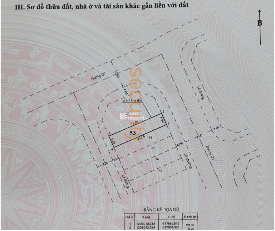Bán lô nền đất tái định cư Long Sơn, phường Long Bình, Tp.Thủ Đức 