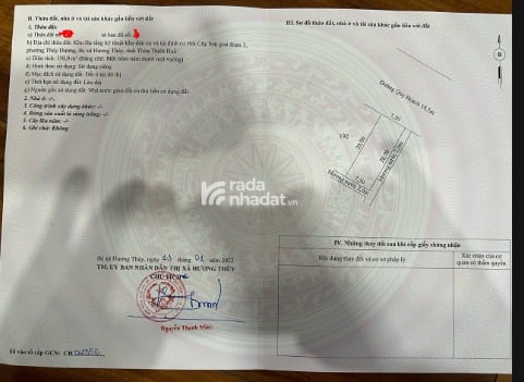  BÁN ĐẤT MẶT TIỀN NGUYỄN CÔNG DUẪN TRỤC VŨ PHƯƠNG VŨ, VIEW ĐỒNG LÚA THOÁNG MÁT