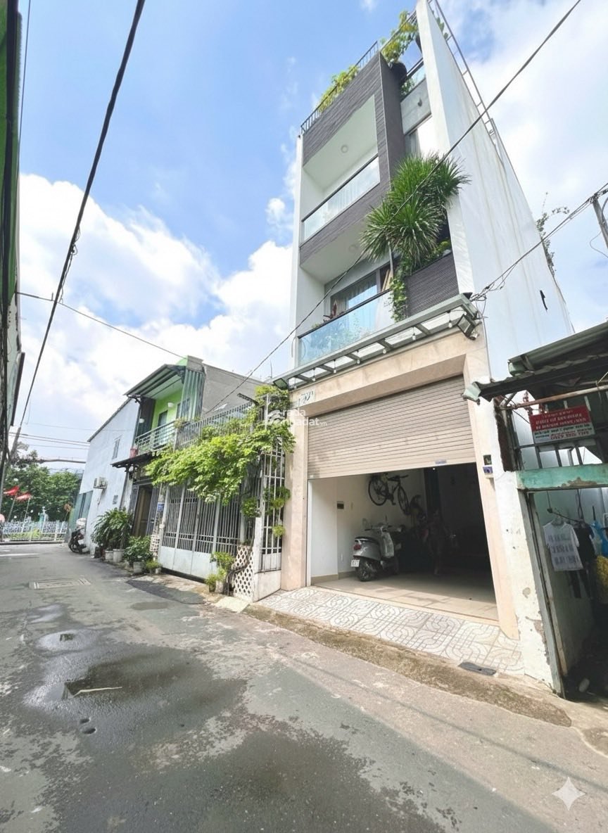 BÁN NHÀ HẺM TẢI LÊ TRỌNG TẤN TÂN PHÚ  GIÁP AEON  4 TẦNG 4PN NỞ HẬU 74M  GIÁ CHỈ 8.X