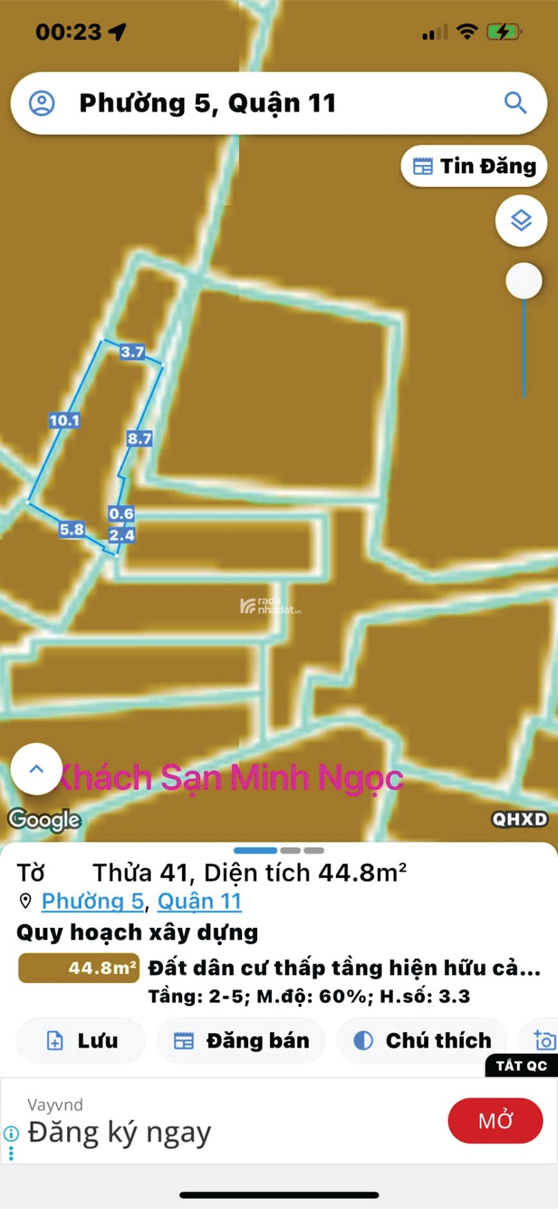 Tặng ngay 25 triệu. Bán nhà P5 Q11 Lạc long Quân 45m2 2 tầng.KHÔNG QUY HOẠCH, LỘ GIỚI hơn 4TỶ