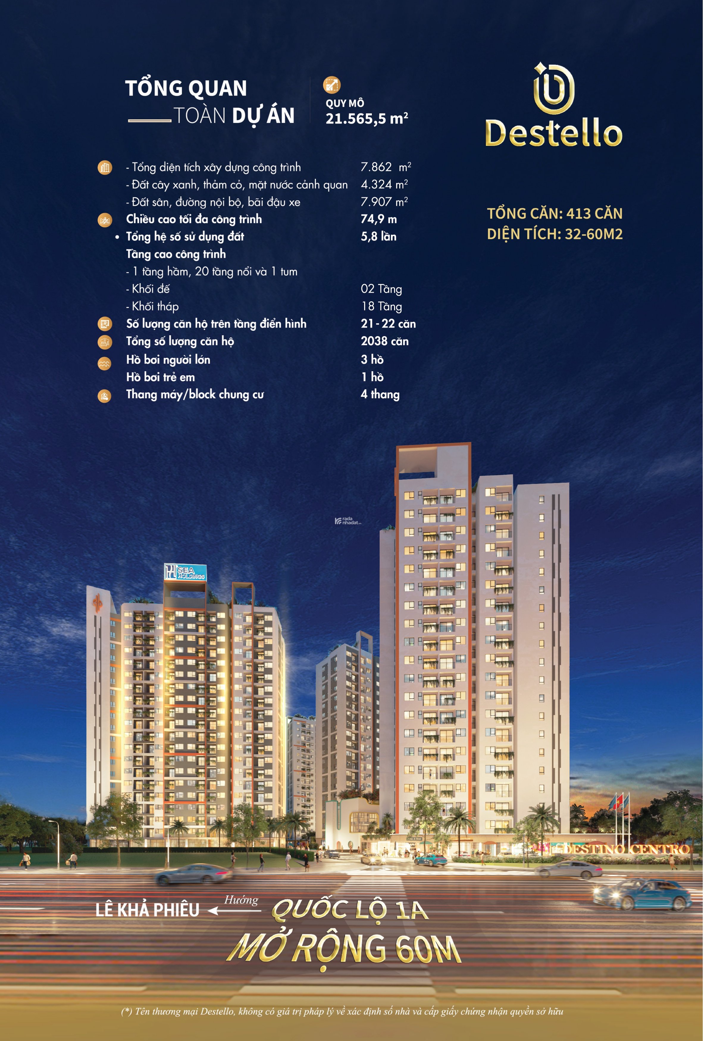 CHÍNH THỨC NHẬN BOOKING THÁP DESTELLO HOA HẬU DESTINO CENTRO