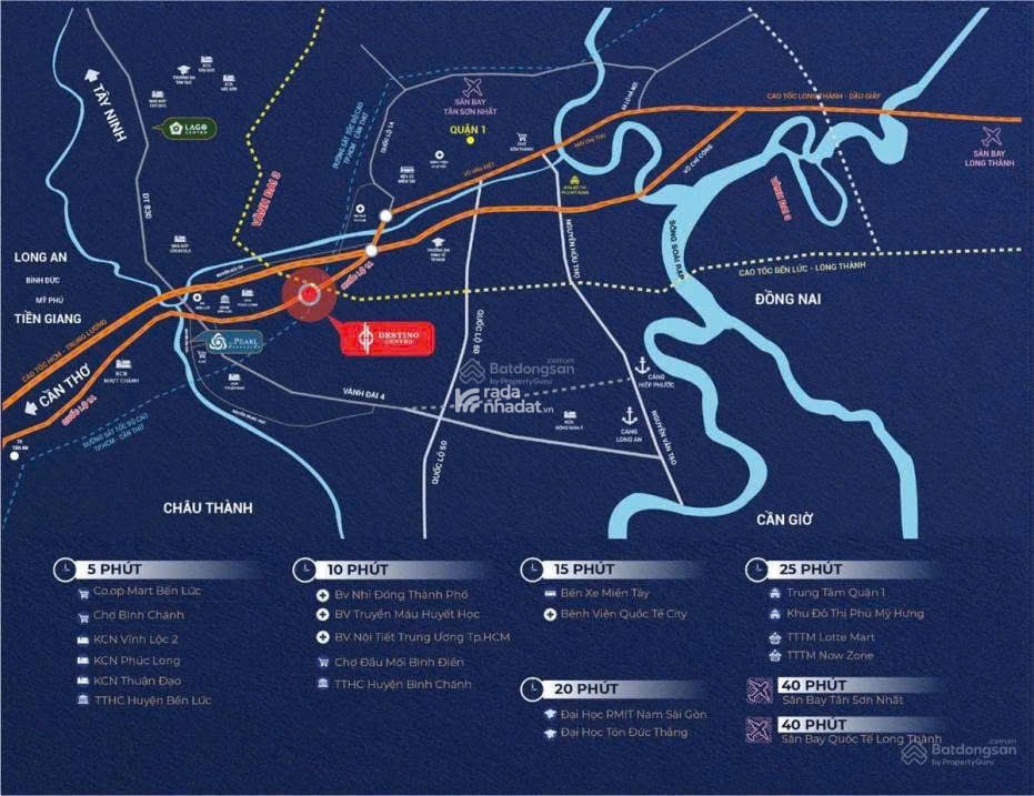 Căn hộ Destino 2PN/52m2. Giá 1,34 tỷ/SHR ngay chợ Bình Chánh. Trả 268 triệu nhận nhà ngay