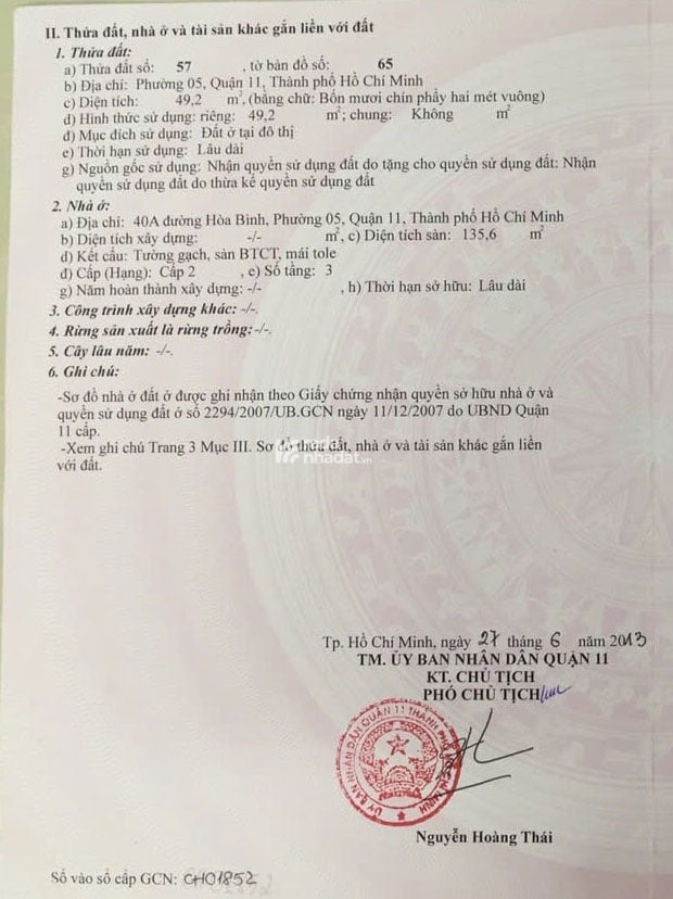 GIÁ SỐC GIẢM CÒN 13,5 TỶ - MTKD SẦM UẤT, ĐƯỜNG HÒA BÌNH QUẬN 11