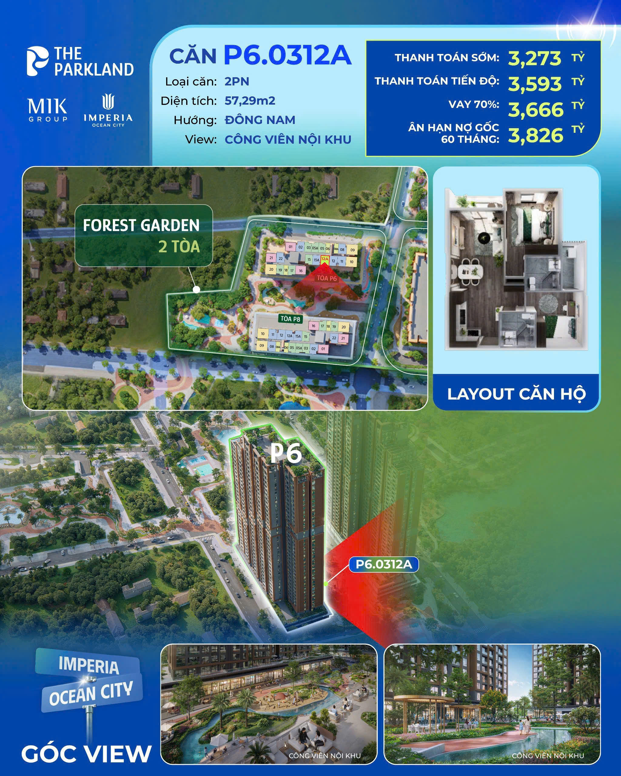 Bán căn hộ cao cấp từ chủ đầu tư MIK với mức giá cực mềm!!!