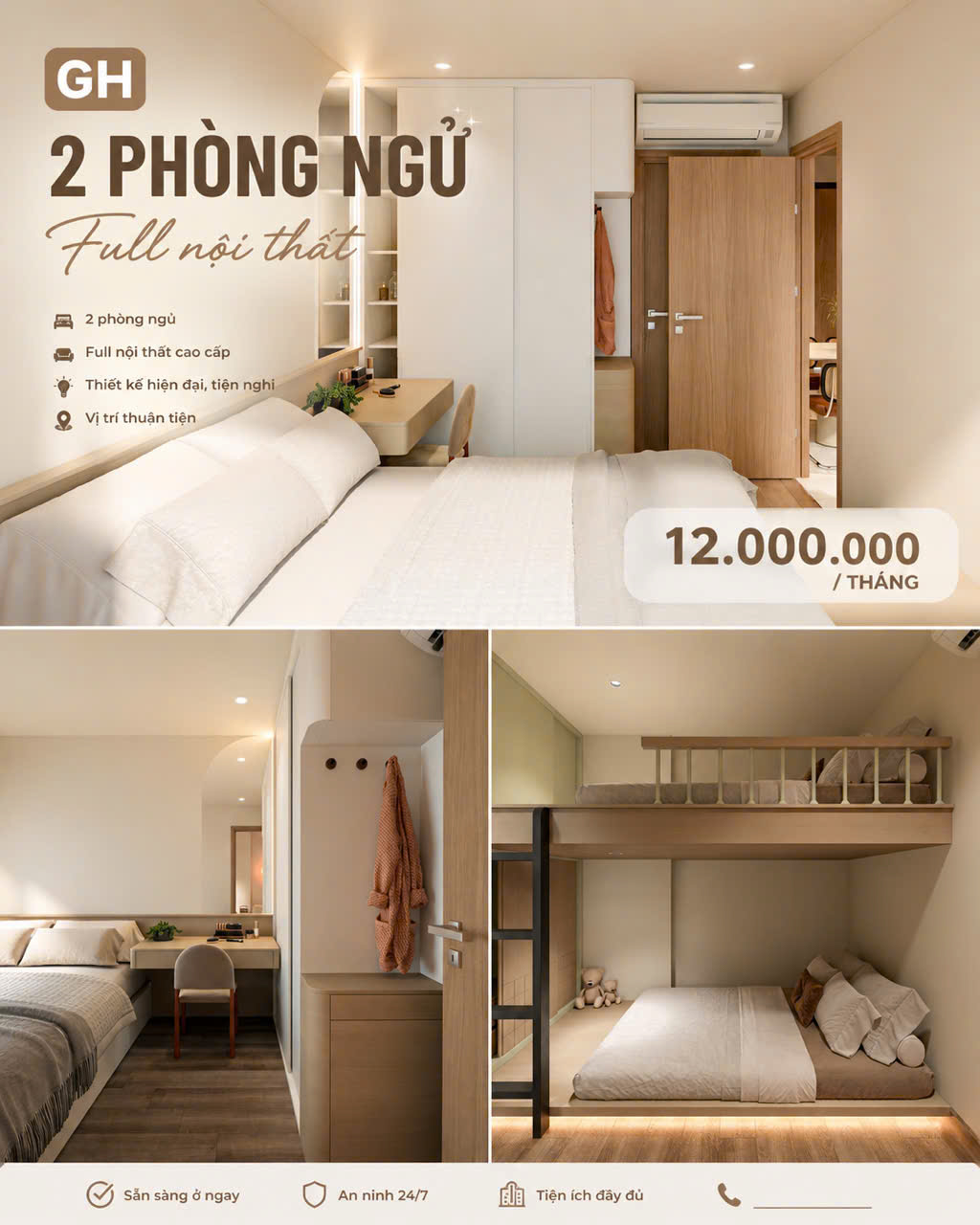 CHO THUÊ CHUNG CƯ ĐA DẠNG NHU CẦU PHÒNG CHO KHÁCH HÀNG