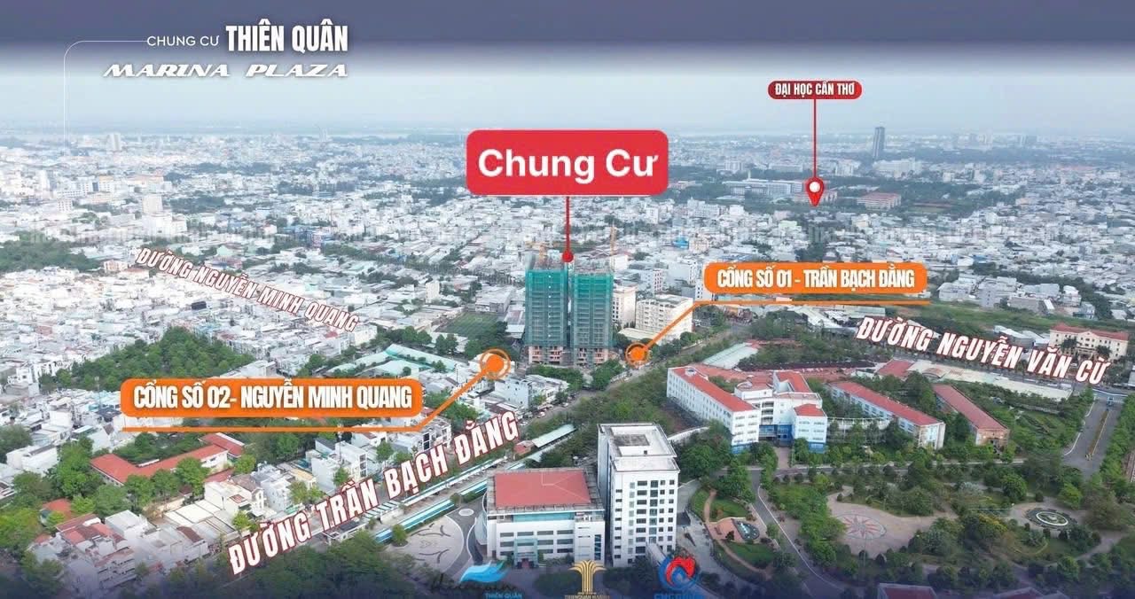 BÁN CĂN 2 PHÒNG NGỦ - CHUNG THIÊN QUÂN MARINA PLAZA CẦN THƠ