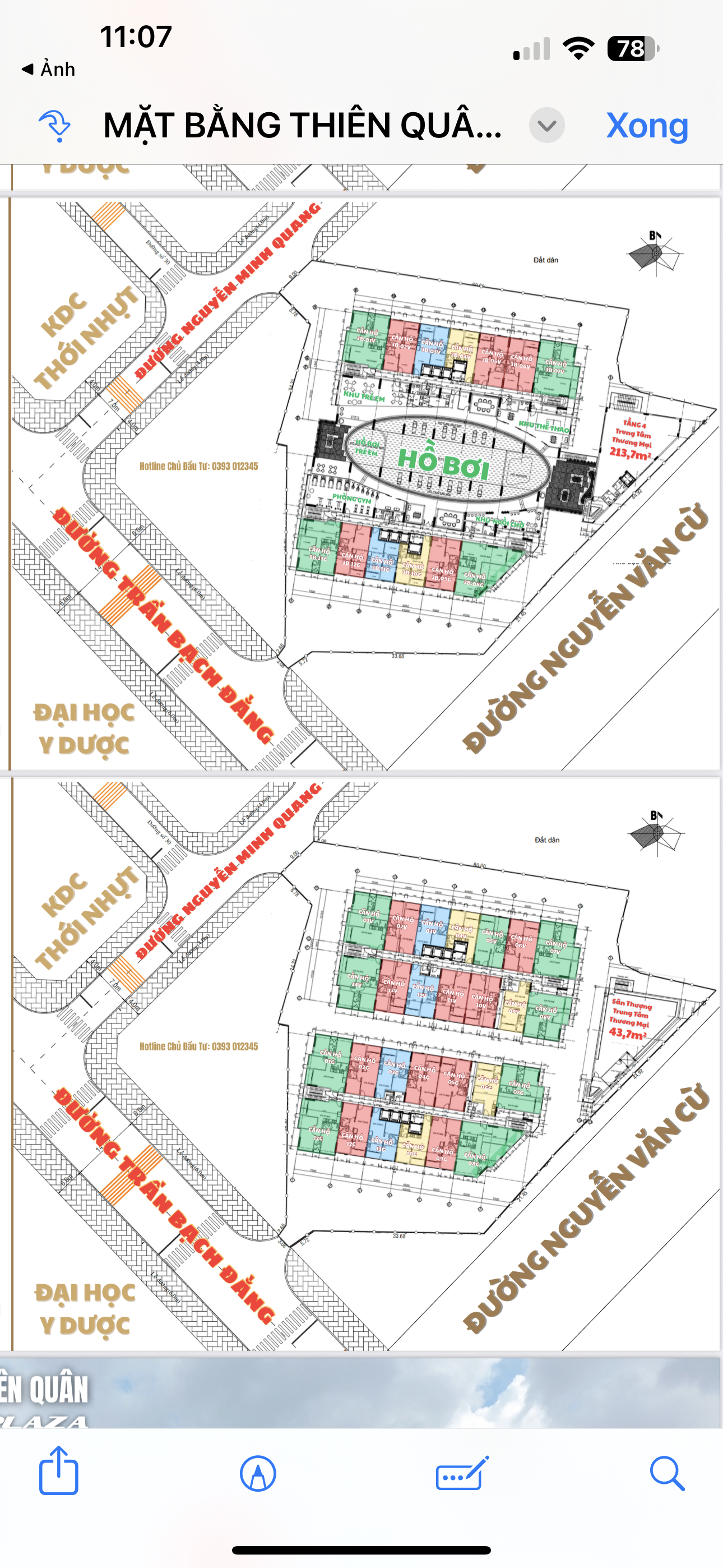 BÁN CĂN 2 PHÒNG NGỦ - CHUNG THIÊN QUÂN MARINA PLAZA CẦN THƠ