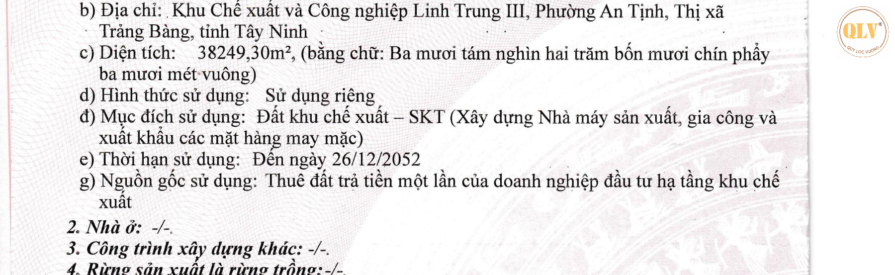 BÁN nhà xưởng KHU CHẾ XUẤT LINH TRUNG 3, TRẢNG BÀNG, TÂY NINH 22.000m2