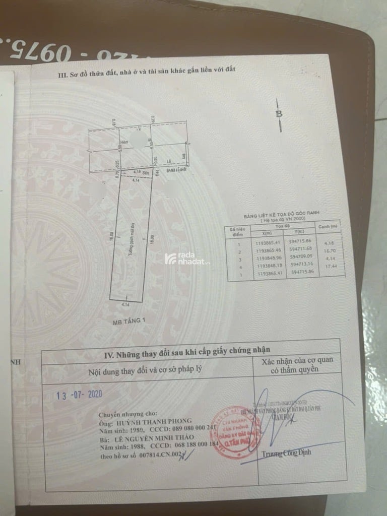 Bán Nhà Hẻm 227 Gò Dầu Ngay Sát Mặt Tiền  - DT: 70,6M2 ( N4,1x17 ) Nở Hậu - Chỉ 7,3 Tỷ