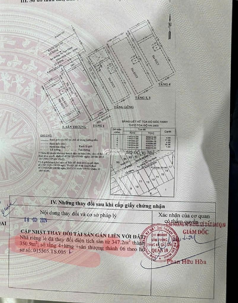 Bán nhà Quận 10 - 4,8 x 17 x 6 tầng - 350m2 sàn - HXH khu phân lô kế Vạn Hạnh Mall
