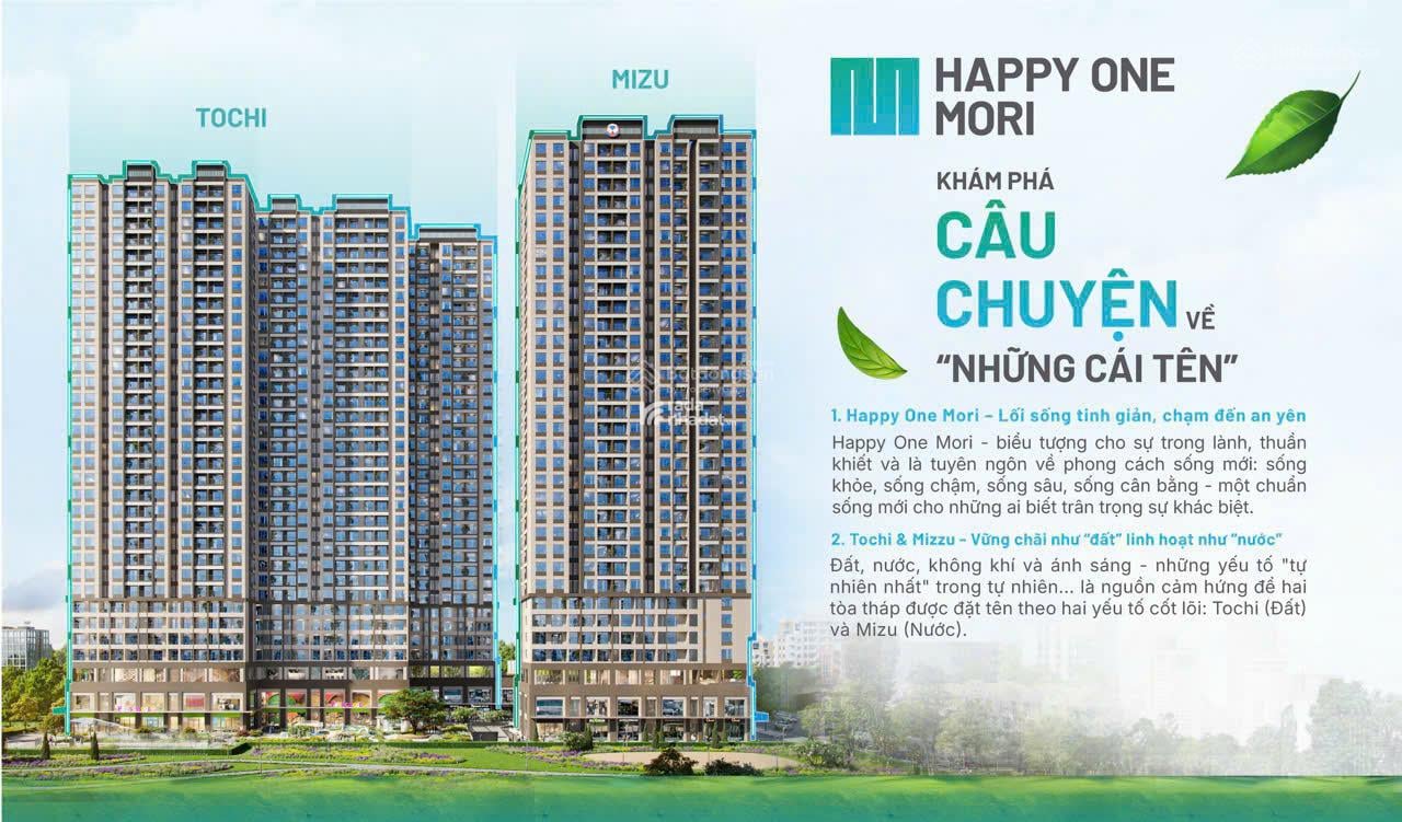 HAPPY ONE MORI, View Sân Golf, gần TTTM AEON, giá tốt đầu tư