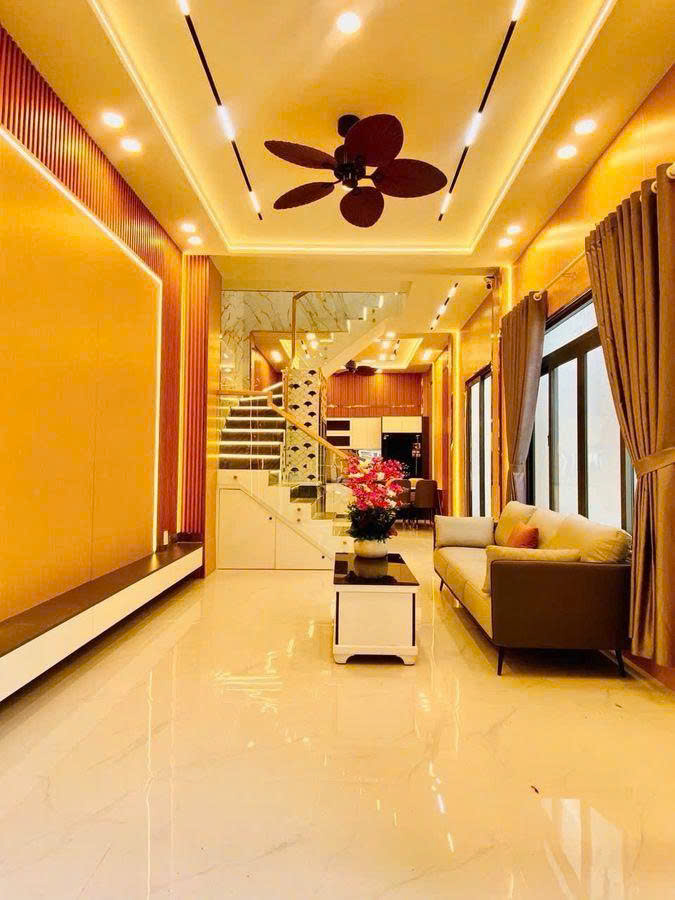 NHÀ HẺM THÔNG LÊ VĂN THỌ,PHẠM VĂN CHIÊU, NHÀ MỚI FULL NT, DT 55M2, 2 TẦNG ĐÚC, NGANG 5M,