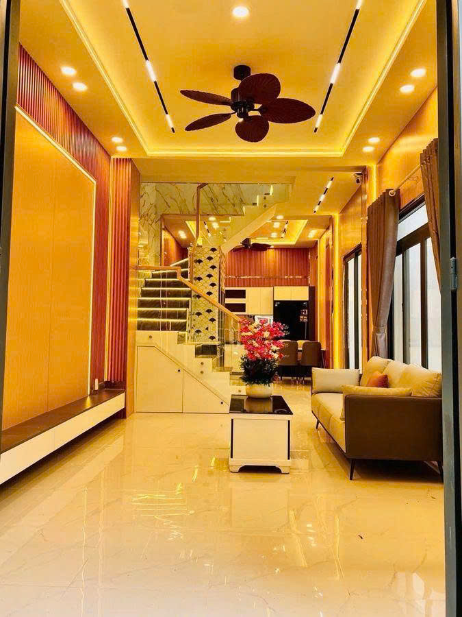 NHÀ HẺM THÔNG LÊ VĂN THỌ,PHẠM VĂN CHIÊU, NHÀ MỚI FULL NT, DT 55M2, 2 TẦNG ĐÚC, NGANG 5M,