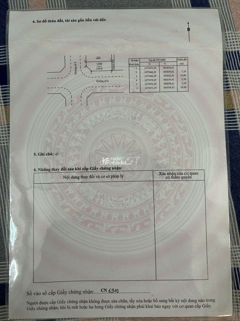 Chính chủ Bán lô góc KDC Thạch Bích, diện tích 134,8m2