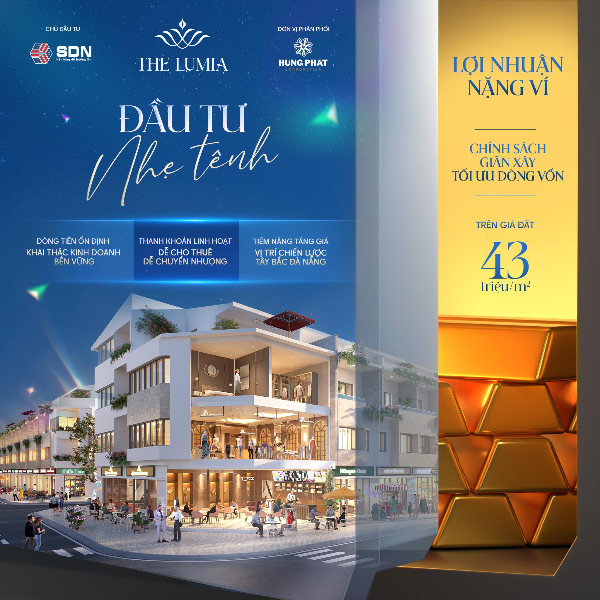 The Lumia Danang - mua giai đoạn đầu - chính sách thanh toán giãn xây với giá đất chỉ 43 triệu/m2