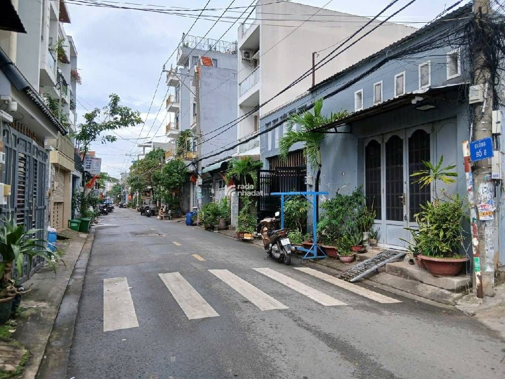 MẶT TIỀN KD ĐƯỜNG SỐ 6-THÔNG QL1-NGÃ TƯ GÒ MÂY-79M2(4X20)-GIÁ 6.3 TỶ