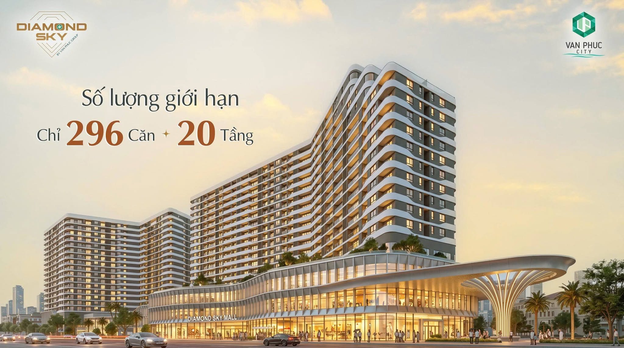 Căn hộ Dianmond Sky Vạn Phúc City căn 2PN, chỉ 7,6 tỷ