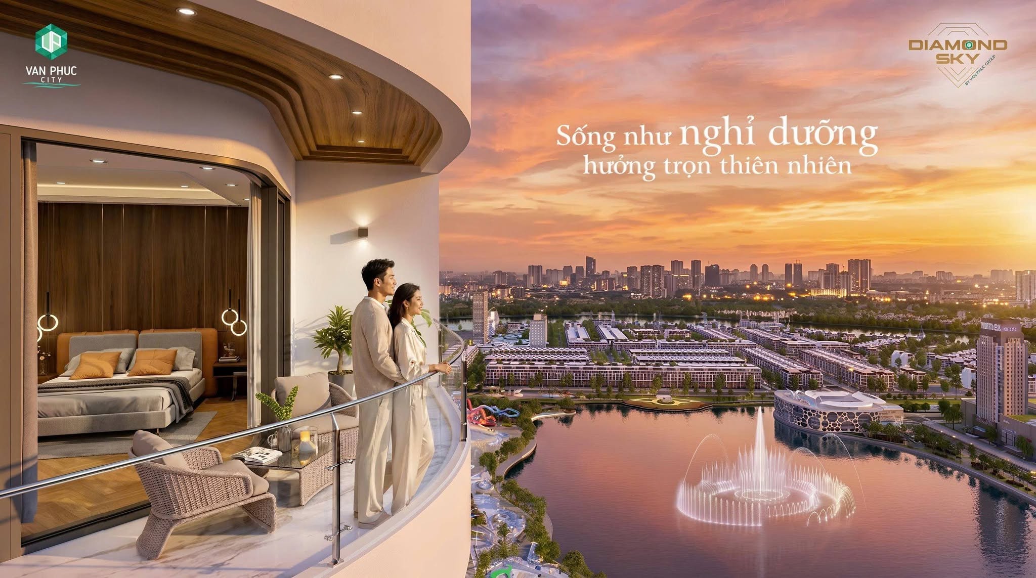 Căn hộ Dianmond Sky Vạn Phúc City căn 2PN, chỉ 7,6 tỷ