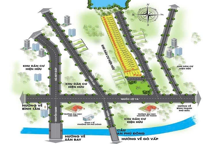 Bán đất khu dân cư An Phú Đông 13, Q12. Diên tích 70-80m2, đường nhựa 7m. Giá chính chủ: 1 tỷ 400