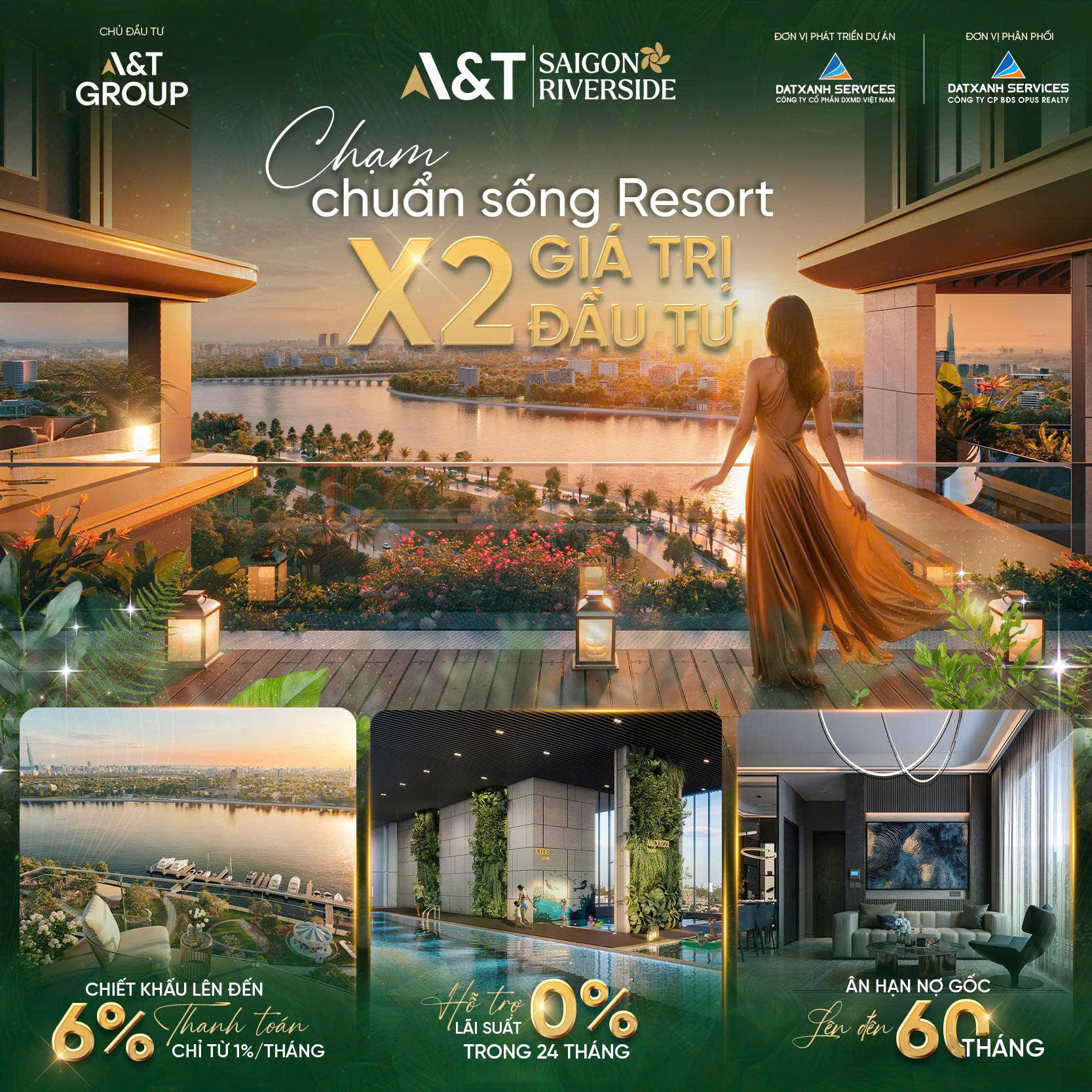 Căn hộ Cao cấp giá thấp chuẩn Resot A/T SaiGon Riverside