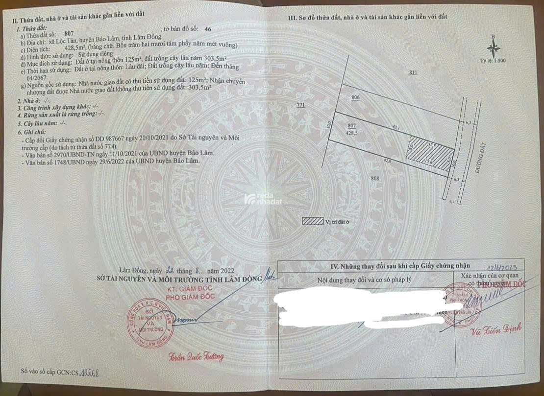 Đất nền nghỉ dưỡng gần Đồi Chè Tâm Châu Bảo Lộc giá tốt nhất khu vực chỉ 6 triệu/m2