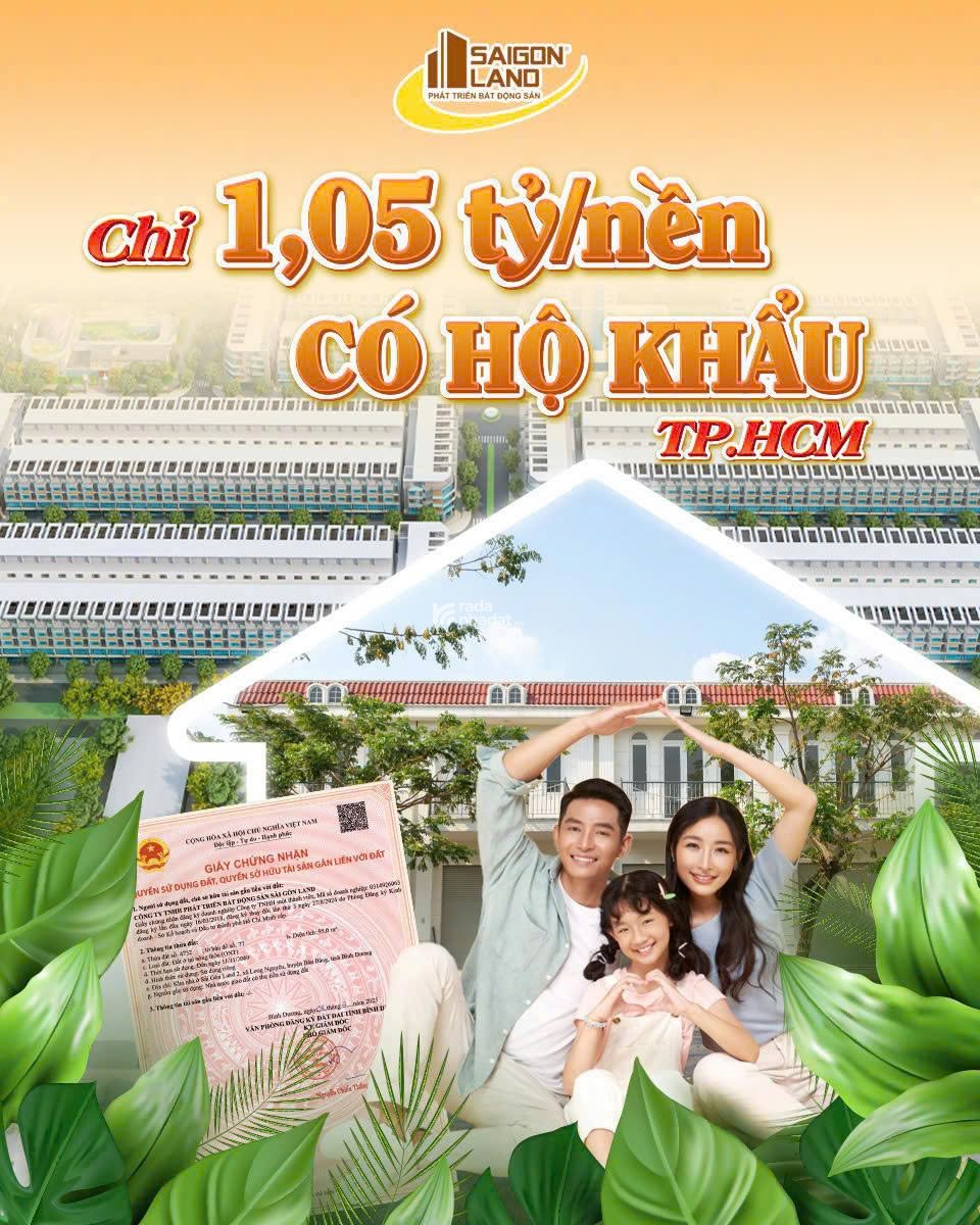 SỞ HỮU NGAY LÔ ĐẤT NỀN ĐẸP GIỮA LÒNG BÀU BÀNG CHỈ TỪ 1,05 TỶ/NỀN