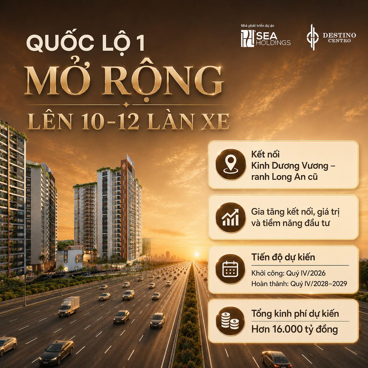 300 TRIỆU  15% SỞ HỮU CĂN HỘ 2 PN TẠI DESTINO CENTRO TRÊN QL1A TUYẾN LÊ KHẢ PHIÊU
