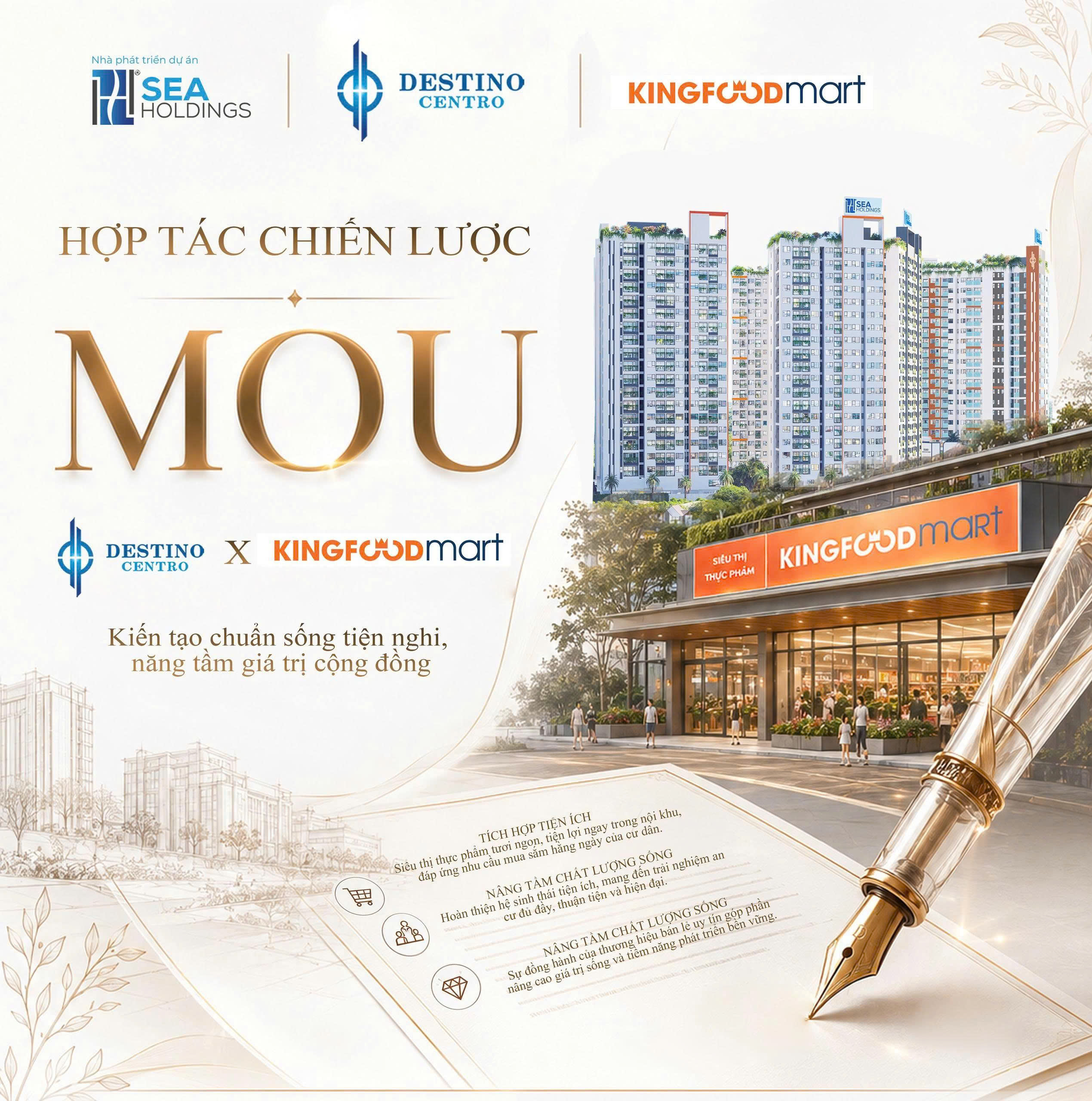 300 TRIỆU  15% SỞ HỮU CĂN HỘ 2 PN TẠI DESTINO CENTRO TRÊN QL1A TUYẾN LÊ KHẢ PHIÊU