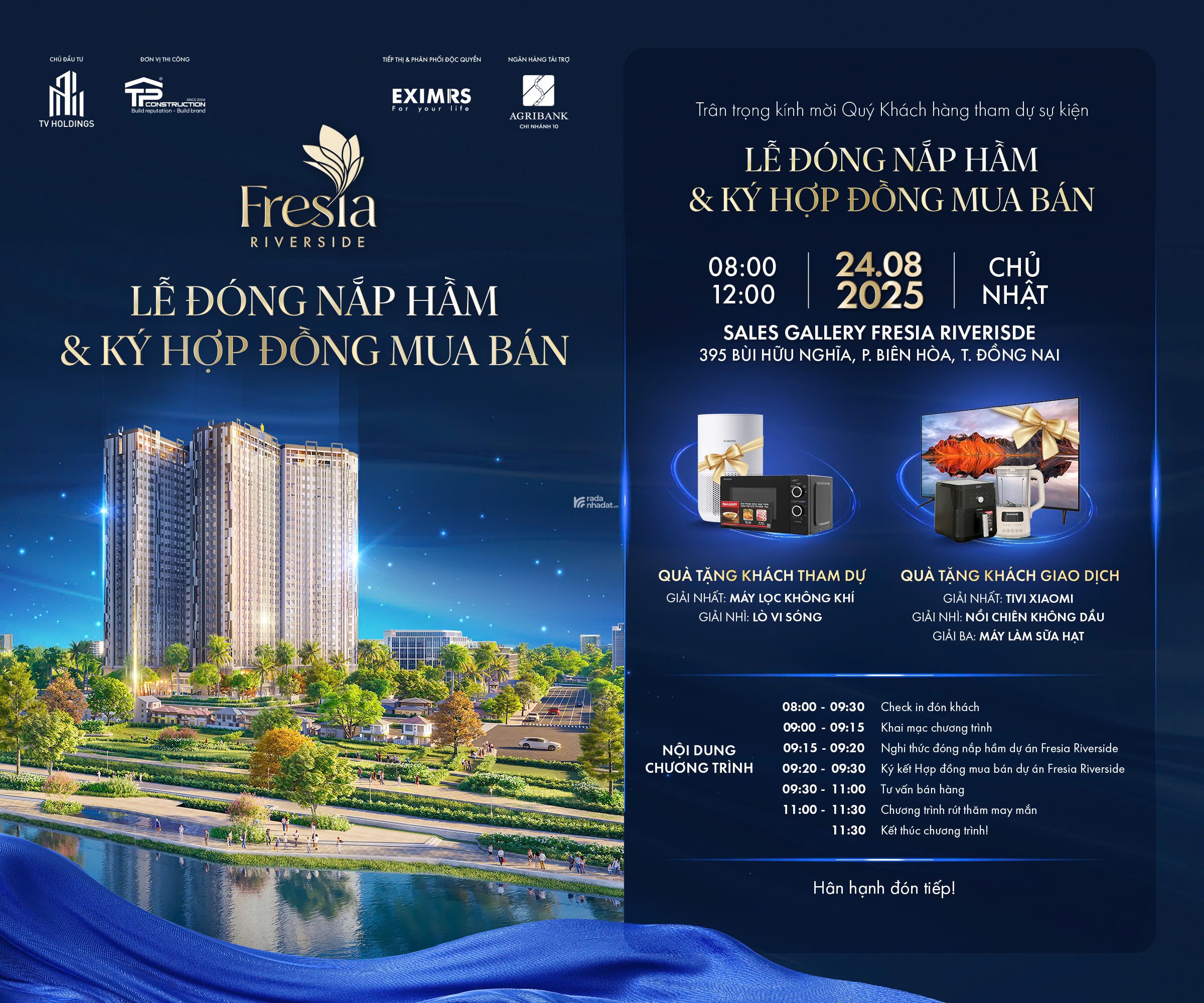  [SỰ KIỆN ĐẶC BIỆT] LỄ ĐÓNG NẮP HẦM & KÝ HỢP ĐỒNG MUA BÁN TẠI FRESIA RIVERSIDE 