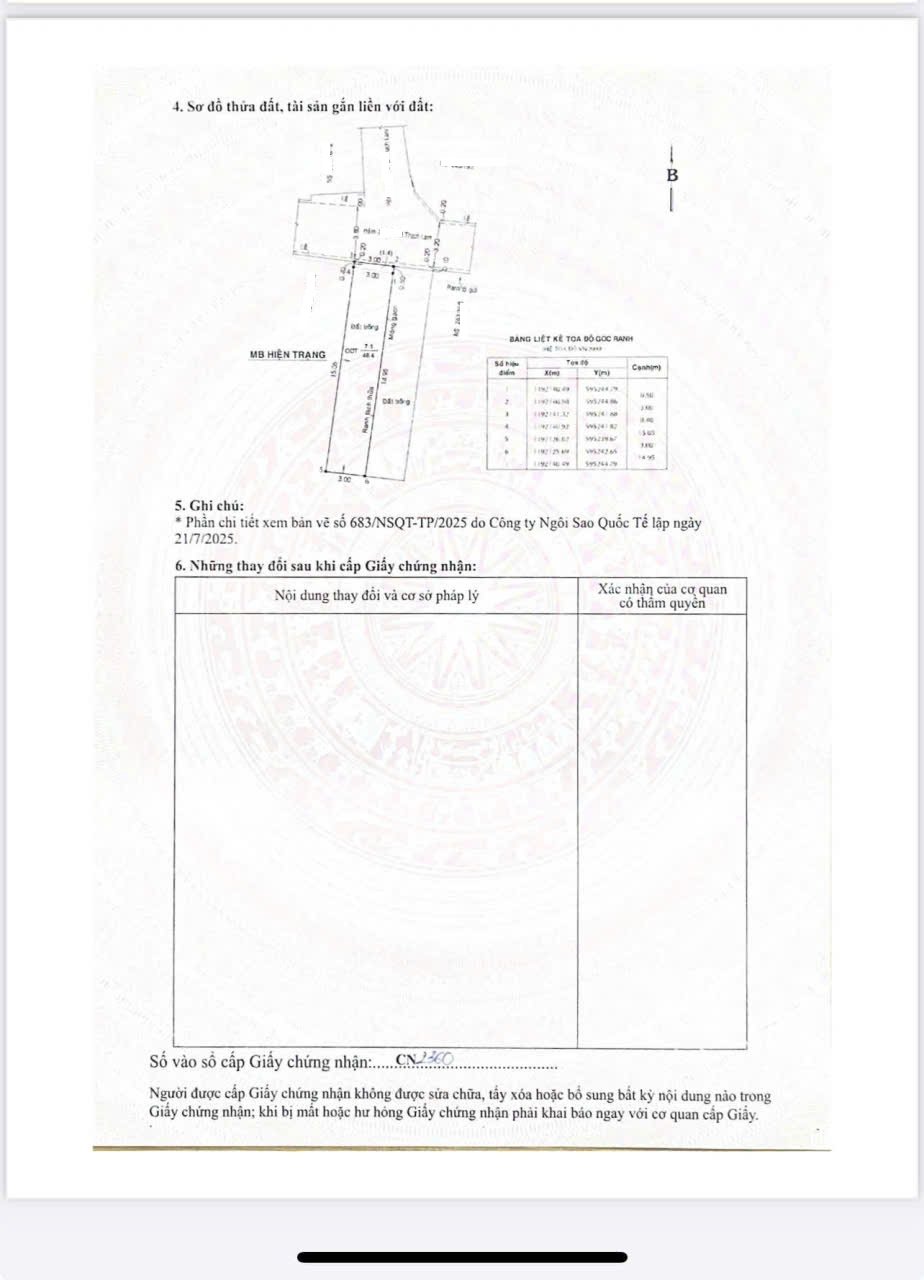 BÁN LÔ ĐẤT HXH THẠCH LAM (3 X 16M), DTCN 47M2, GIÁ CHỈ 3.7 TỶ
