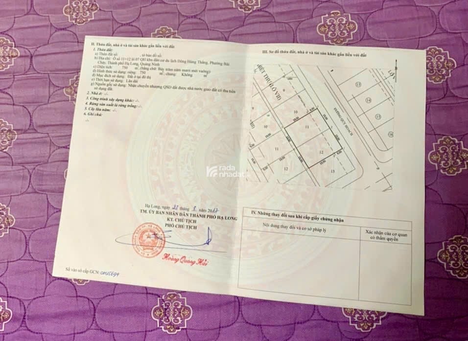 Cần bán đất Bãi Cháy, Quảng Ninh 