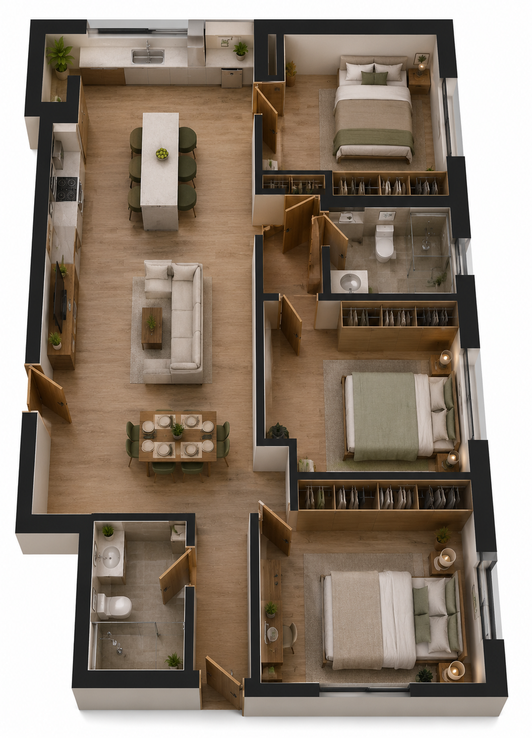 75.84m2 - Giá 7 tỷ chưa chiết khấu 15% - Căn góc 3PN2WC Arcadia