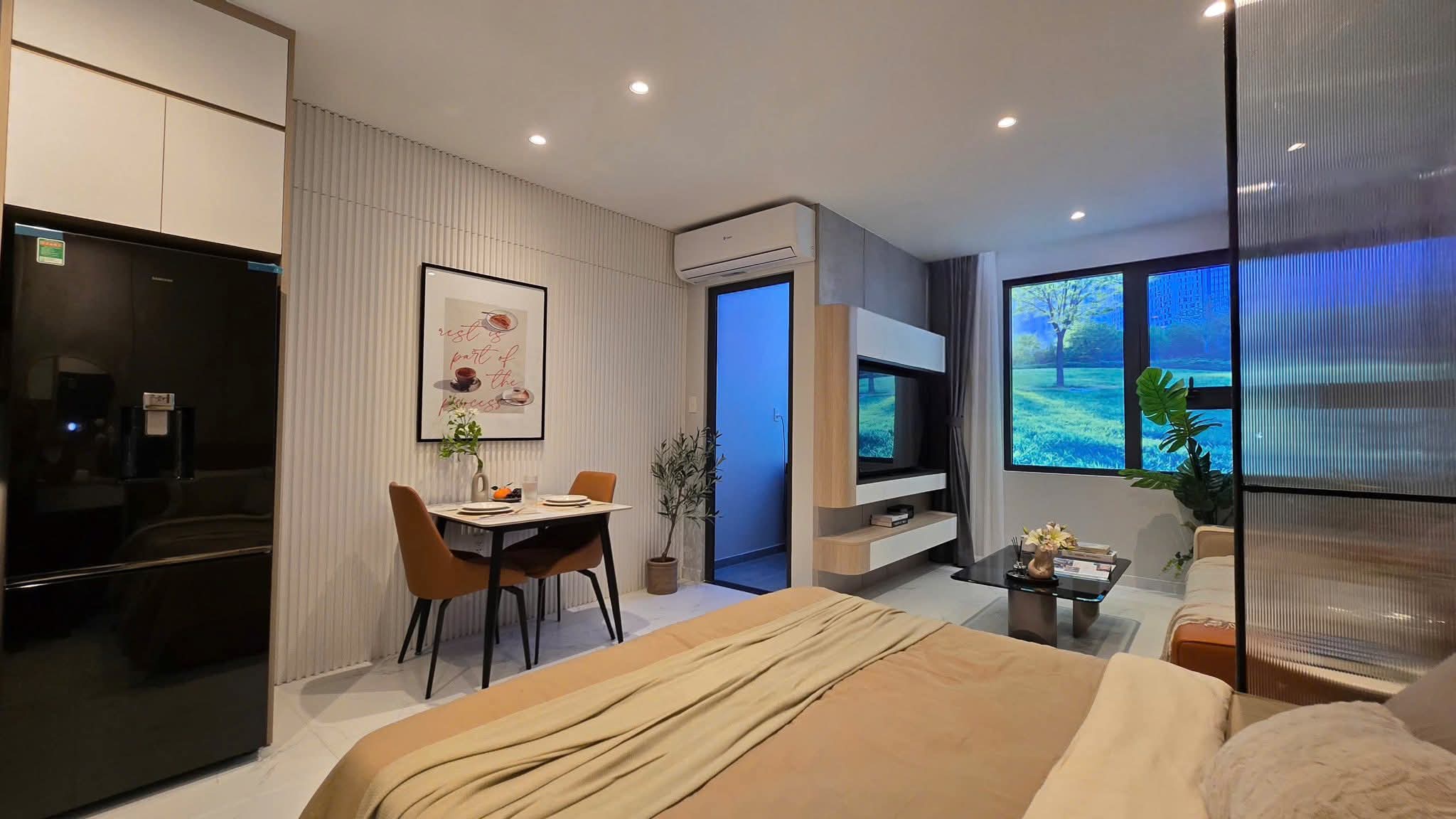 CĂN 1PN TẦNG CAO - VIEW HỒ BƠI MAXIMUS 700m2 GIÁ 1,4...TY